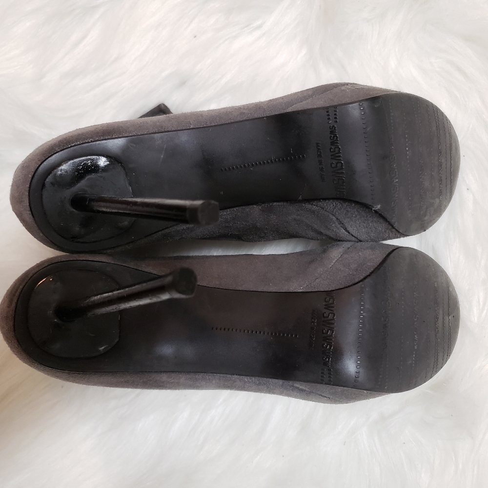 Stuart Weitzman Seamstress Gray Platform Booties … - image 5